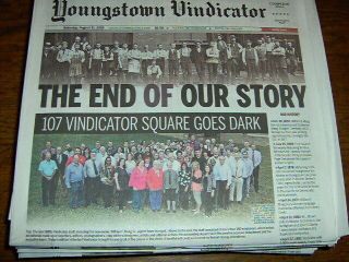 Two Copies Youngstown Vindicator Final Edition Newspaper August 31 2019 W/sleeve