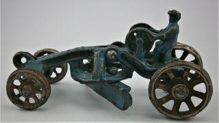 Painted Cast Iron Road Grader Toy By Arcade Mfg.  Co.  From The Early 1900 