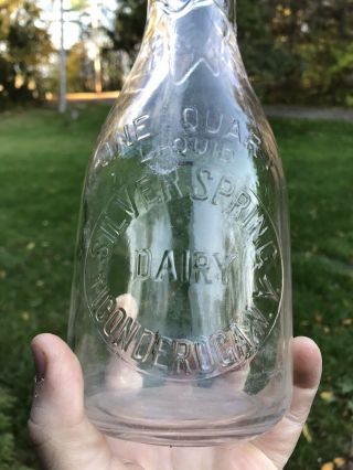 Vintage Silver Springs Dairy Ticonderoga,  York Ny Milk Bottle