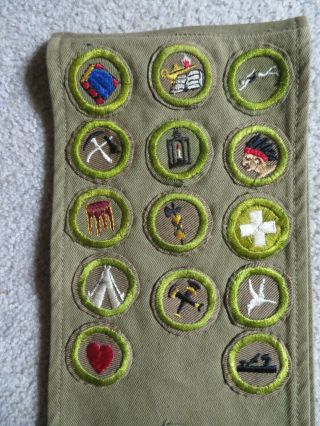 Vintage BSA Merit Badges Eagle Boy Scout Sash,  Indian Patch 2