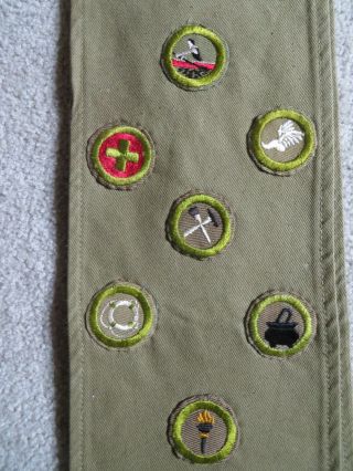 Vintage BSA Merit Badges Eagle Boy Scout Sash,  Indian Patch 3