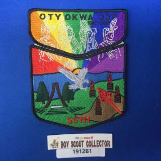 Boy Scout Oa Otyokwa Lodge 337 2001 55th Order Of The Arrow Pocket Patch Set