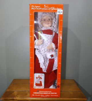 Vintage Telco Motion - Ettes Of Christmas Red Mrs Claus 24 "