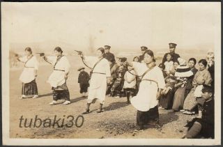 6 Korea 1930s Photo Hoeryong Japanese Women With Mauser Pistol At Border 会寧