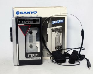 Sanyo Am/fm Stereo Radio Cassette Player M Gr60 Sportster Portable Vintage