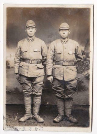 Wwii Imperial Japanese Army Ija Soldiers 1940 Studio Photo China Backdrop