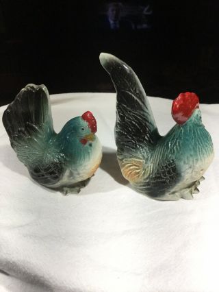 Two Pair VINTAGE DUCKS And Chickens SALT AND PEPPER SHAKERS JAPAN 2