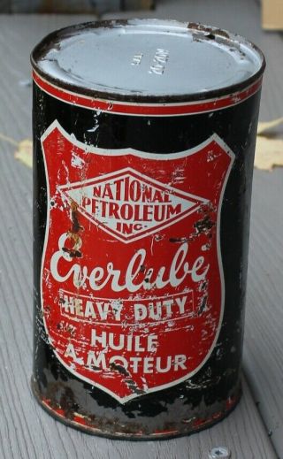 Everlube Heavy - Duty Oil Can 20 - 20w Quart Can National Petroleum