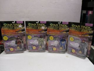 1996 Playmates Star Trek Star Fleet Academy Action Figure Series All 4 Figures