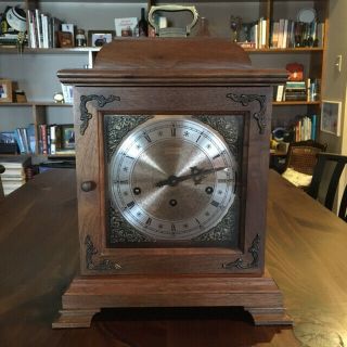 Vintage Hamilton Mantle Clock - Key Wind 8 Hammer 2 Jewel West Germany Movement