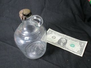 Vintage Boldt One Pint Clear Glass Bottle - 6 " Jug - Pat.  March 6,  1909 With Cap