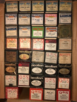 Vintage Mixed Player Piano Rolls In Boxes - $100 All 6 Boxes Of Rolls