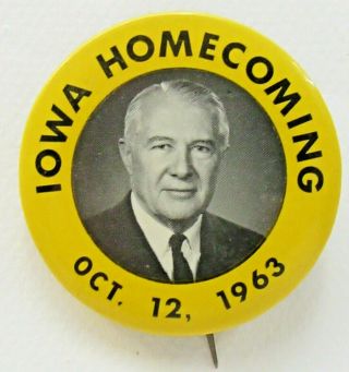 1963 Iowa Homecoming Football 2 " Pinback Button ^