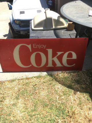 Vintage Coke Coca - Cola Red Sign Light 19.  5 X 46