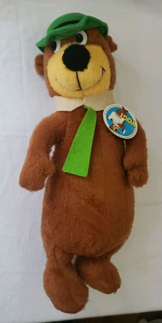 Vintage Yogi Bear Stuffed Animal Hanna - Barbera 1980 Mighty Star Plush Toy 22 "