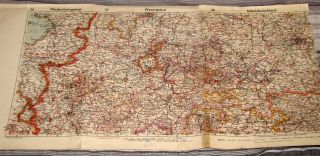 Wwii German Map Of Pomerania,  Danzig,  West Prussia And Western Germany