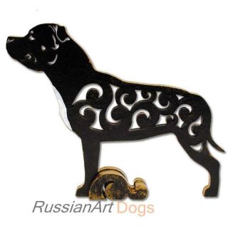 Dog Figurine Staffordshire Bull Terrier,  Statuette Made Of Wood (mdf),  Statue