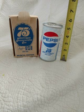 Vintage 1970s Pepsi Cola 75th Anniversary Musical Can