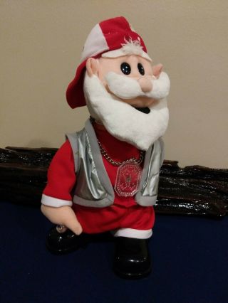 Gemmy Animated Christmas Santa Dances Sings Raps To " Get Jiggy Wit It " 12 " Tall