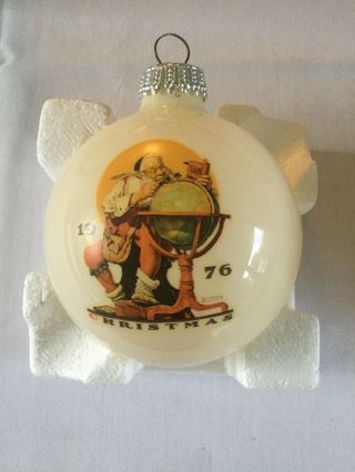 Norman Rockwell 1976 Christmas Ornament With Packing Material