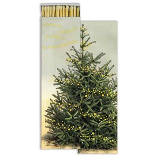Homart - Long Match Box Set Of 2 - Oh,  Christmas Tree - Gold Foil - Green
