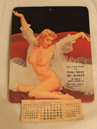 Vintage 1957 Pin - Up Calendar