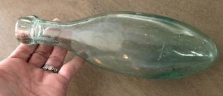 Antique Green Torpedo Soda Bottle Round Bottom Blob Top