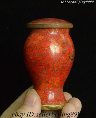 Collect Old Chinese Bronze Cloisonne Flower Pot Jug Tank Wine Earthen Jar Statue