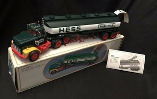 Hess Gasoline Vehicle - 1984 Toy Semi Truck Bank Tanker