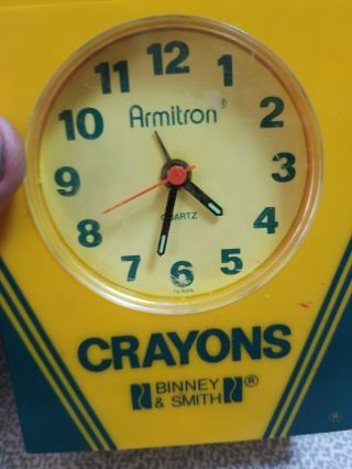 Vintage Crayola Crayons Light Up Alarm Clock Binney & Smith Retro 80s 3