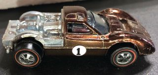 Vintage 1967 Hot Wheels Redline FORD J CAR BROWN Repair Deck Lid SHARP 2