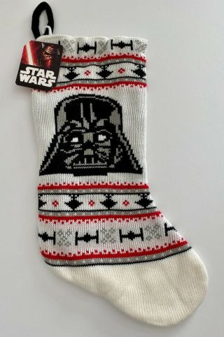 Star Wars Darth Vader Disney Christmas Stocking Nwt Knit Fleece Lined Full Size