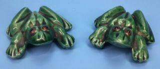 Anatomically Correct Frogs Green Glazed Ceramic Naughty Figurines