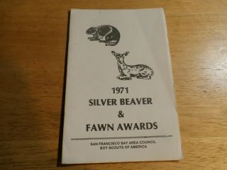 1971 Silver Beaver & Silver Fawb Award San Franfrancusco Bay Area Council