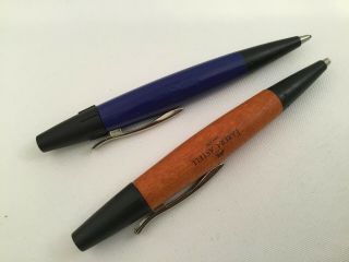 Faber Castell Emotion Ballpoint & Pencil Set Blue Black And Wood Brown (jlc)