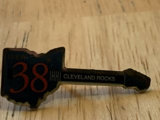 Cleveland Rocks Hall Of Fame Guitar Local 38 Ibew Union Pin