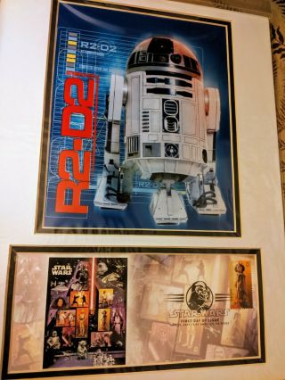 Usps Star Wars R2 - D2 May 25 2007 Stamp 12x16 " Matted Art Poster