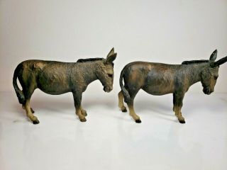 2 Vintage Breyer Donkeys 7 1/2 " X 6 " Tall