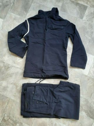 Us Navy Wwii Enlisted Dress Blue Jumper And Pants Wool 13 Buttons