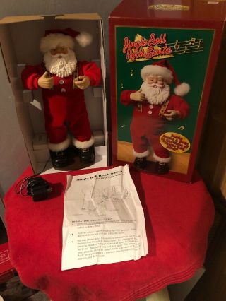 1998 Jingle Bell Rock Santa Edition 1 Animated Dancing Musical 15 " Christmas