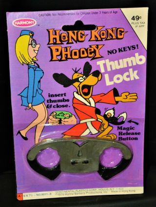 Hanna - Barbera Hong Kong Phooey Thumb Lock Rack Toy Harmony Moc Larami Vintage 75