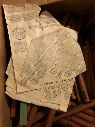 Large Box Of Vintage Lincoln Logs W/some instructions 2