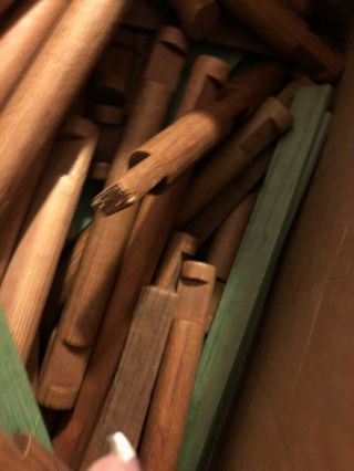 Large Box Of Vintage Lincoln Logs W/some instructions 3