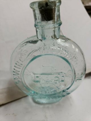 Vintage Glass Sewing Machine Oil Bottle With Cork
