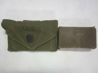 Wwii Us Army 1944 Medic First Aid Pouch Field Bag Dressing Military Ww2 Brede