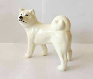 Akita White Dog Figurine Author 