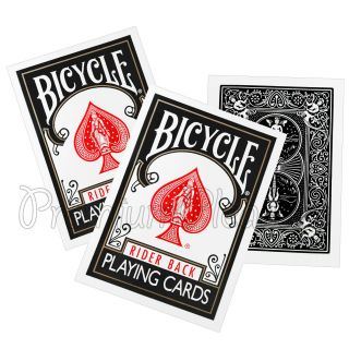 3 Decks Bicycle Rider Back Black Playing Cards Standard Index Poker Magic Tricks
