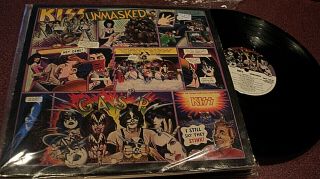 Kiss Unmasked Lp White Label Promo Casablanca Nblp 7225 Dj Vg,  Vinyl Merch Flyer