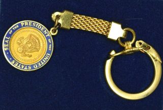 Authentic Vintage President Gerald Ford Vip Gift White House Guest Keychain Fob
