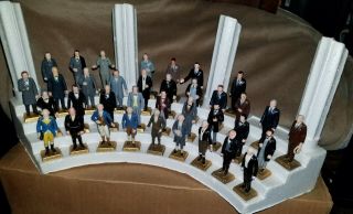 Vintage Marx Presidents Of The United States Figures With Stand Bags